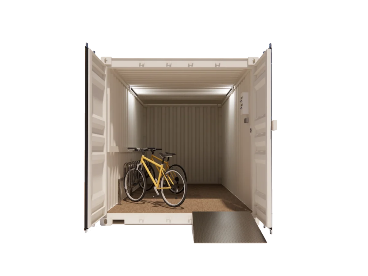 Abri vélos électriques fermé 6 places en container 20 pieds – Image 3