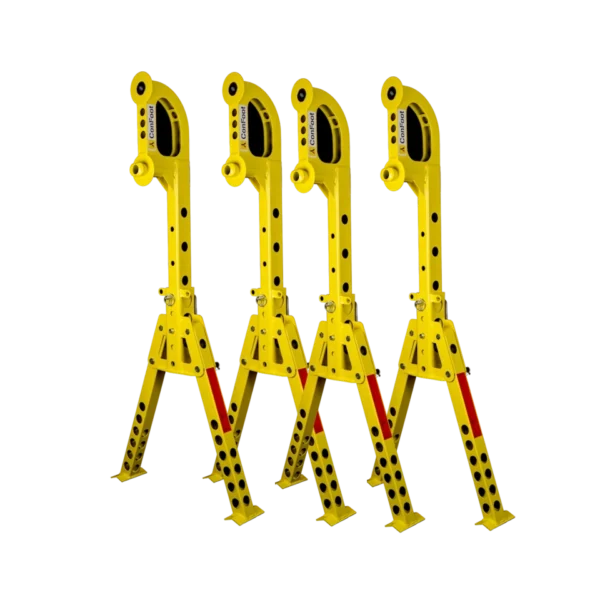 Jeu de 4 béquilles pour containers maritimes