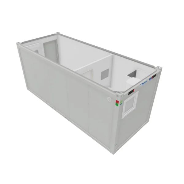 Bungalow vestiaire et sanitaire 14,7 m² : 1 Douche et 1 WC [20 pieds]