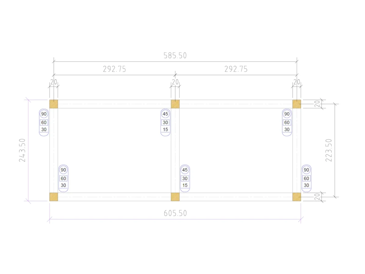 Bungalow sanitaire avec 5 WC H/F séparés 14,7 m² [20 pieds] – Image 4