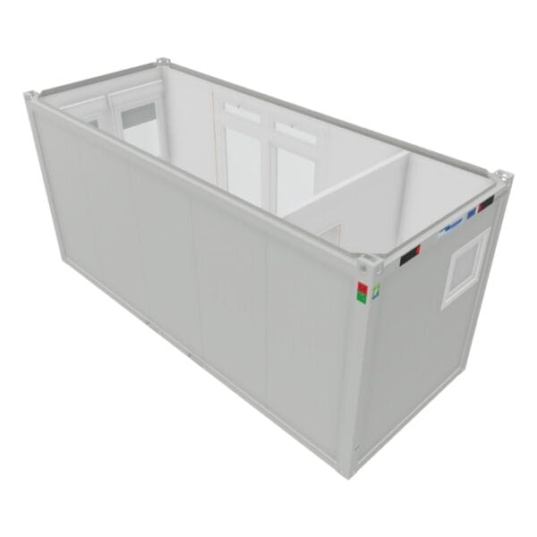 Bungalow bureau avec WC intérieur 14,7 m² [20 pieds]