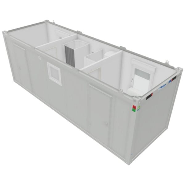 Bungalow dortoir 2 chambres avec salle de bain 17,9 m² [24 pieds]