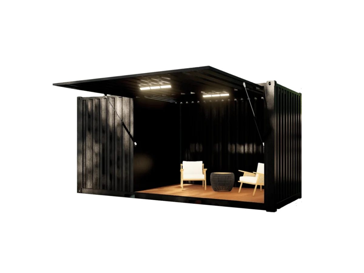 Container-Pool-house-avec-auvent-refermable-sur-verin.webp Pool house en container avec auvent refermable sur vérin – Image 1