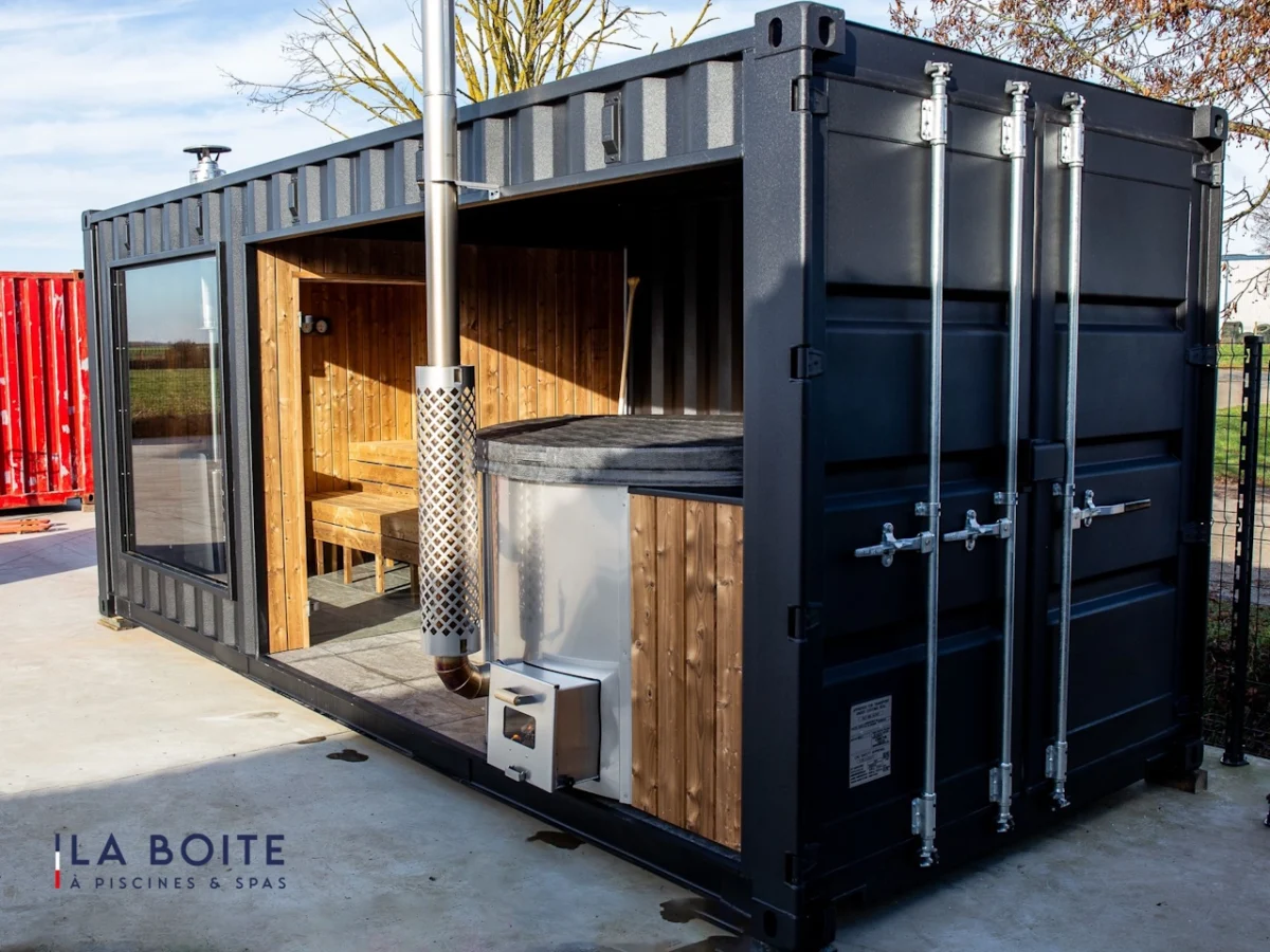Container aménagé en Spa 15 m² pour 4 à 6 personnes – Image 2