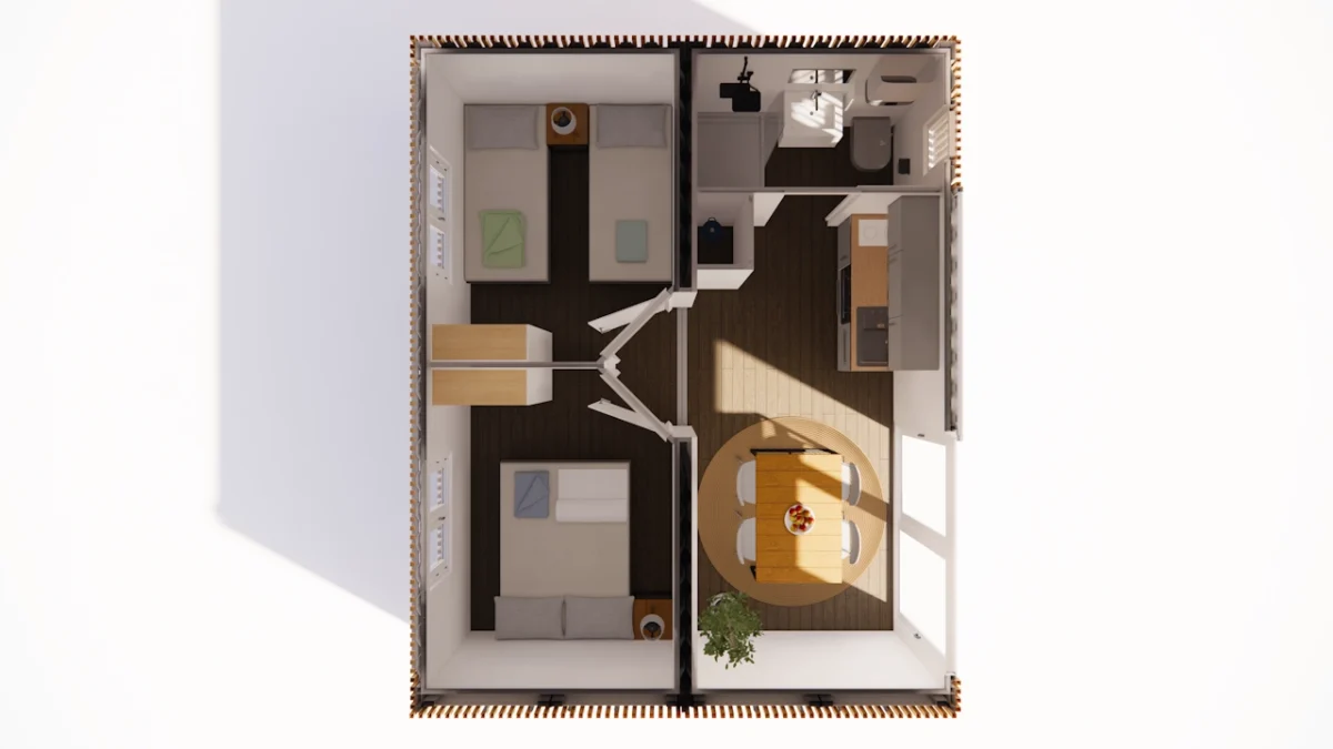 Studio en container 23 m² Lil Robin’s house – Image 12