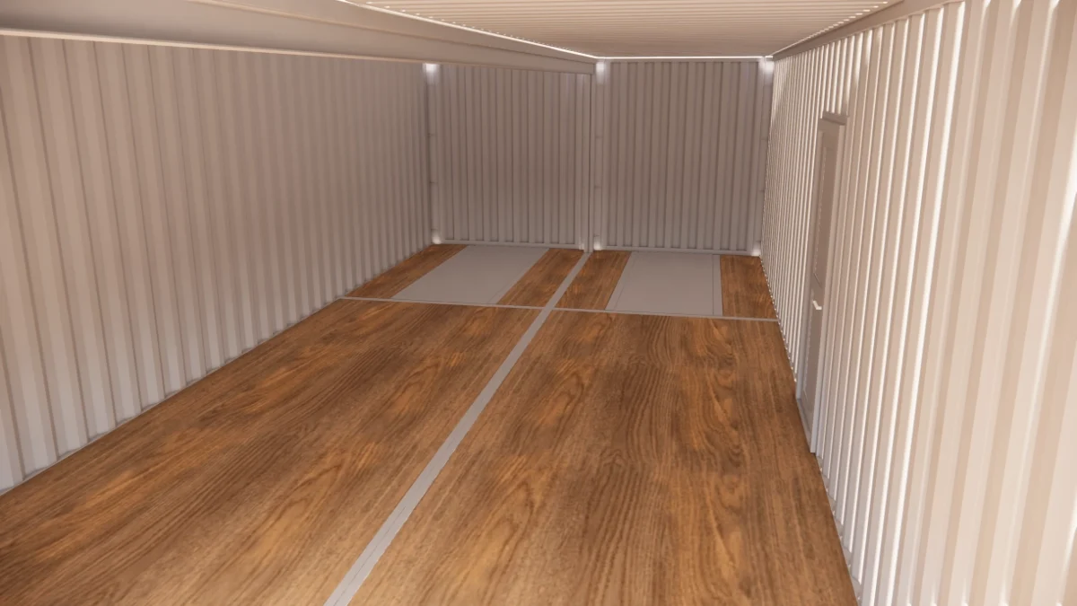 Local d’entreposage 56 m² en containers de 40 pieds avec rideau métallique et porte de service – Image 7