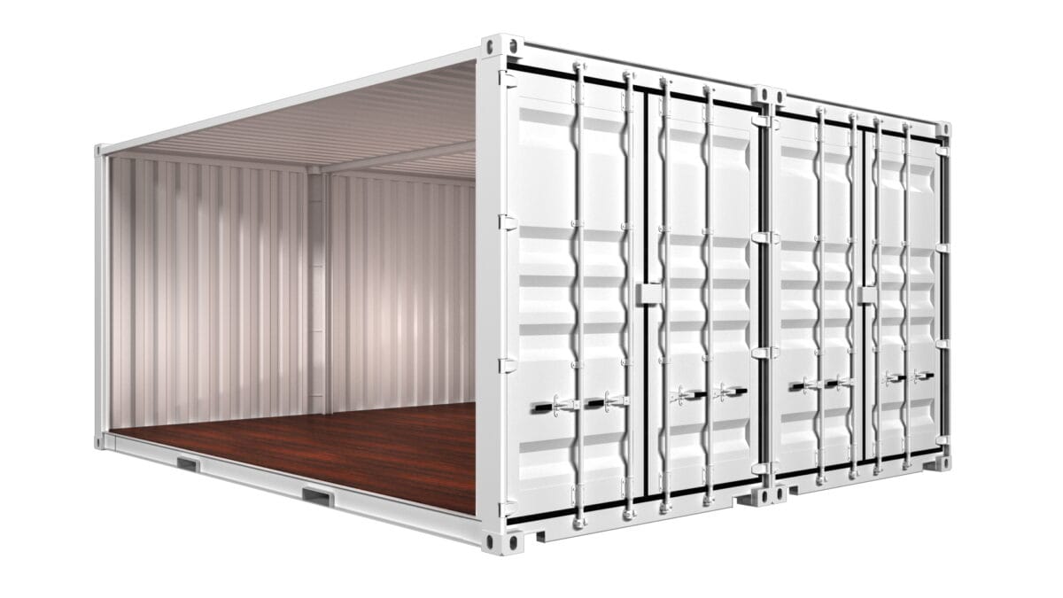 Garage préfabriqué ouvert en containers maritimes 28 m² – Image 3