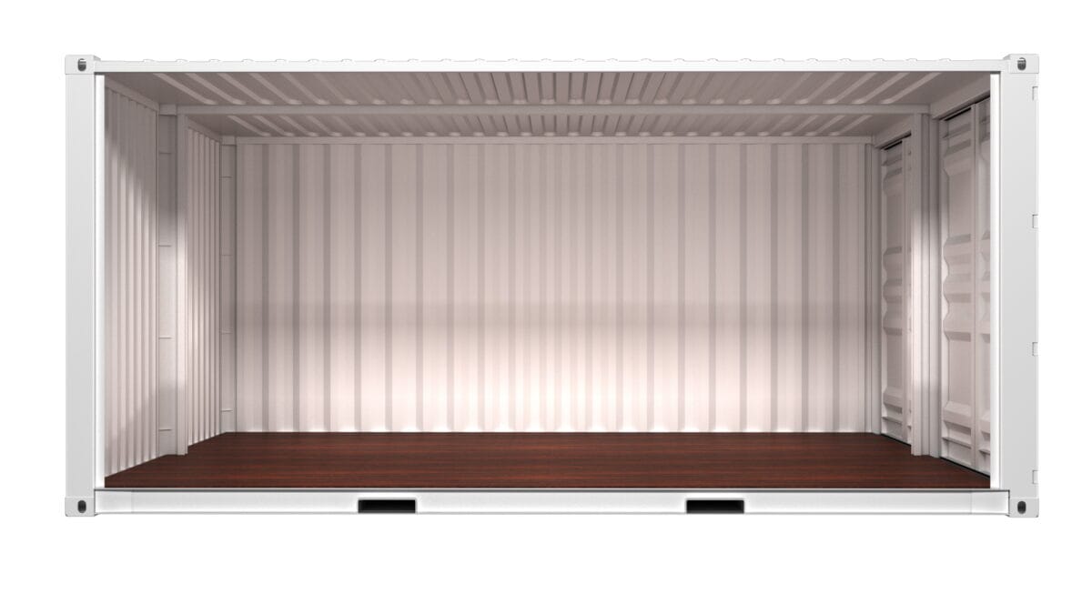 Garage préfabriqué ouvert en containers maritimes 28 m² – Image 4