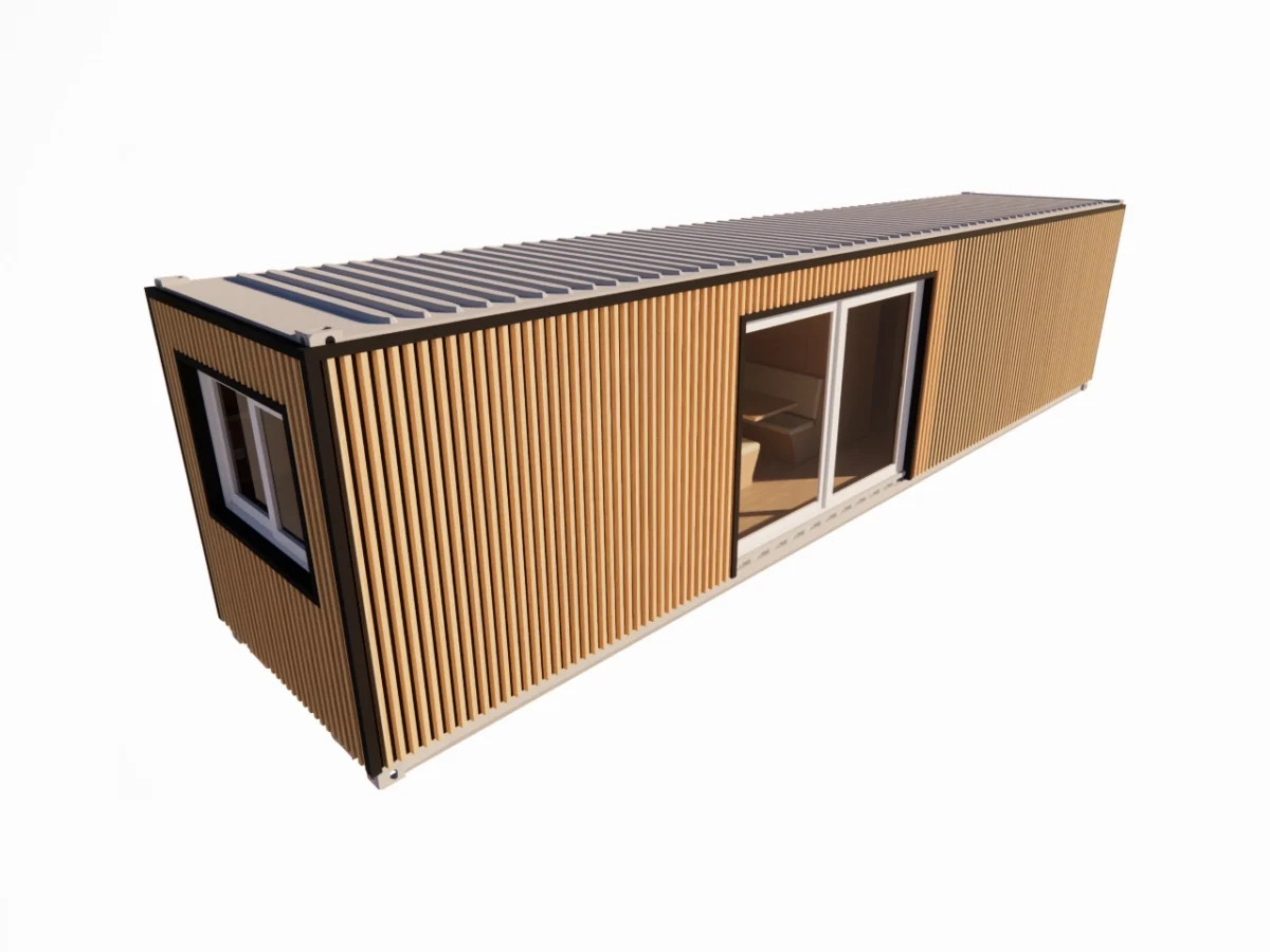 Studio container ECOLOGIA 40 pieds 23 m² habitables [1 chambre] avec bardage – Image 5
