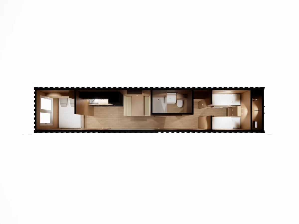 Studio container ECOLOGIA 40 pieds 23 m² habitables [2 chambres] – Image 5