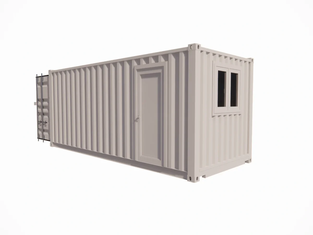 Bureau en container 20 pieds avec espace de stockage – Image 1