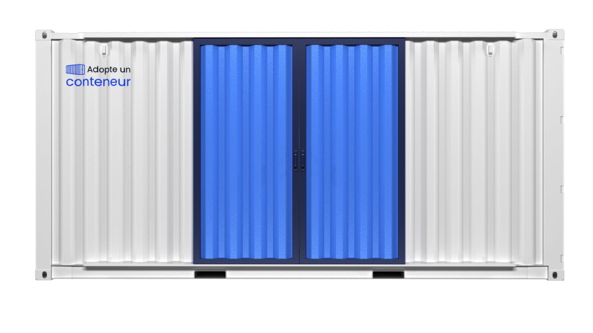Local de stockage en container de 20 pieds avec porte coulissante – Image 3