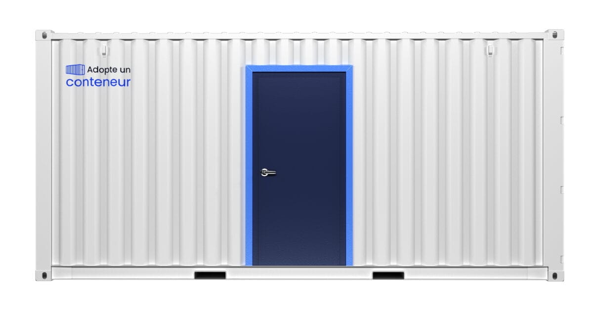 Local de stockage en container de 20 pieds avec porte de service – Image 3
