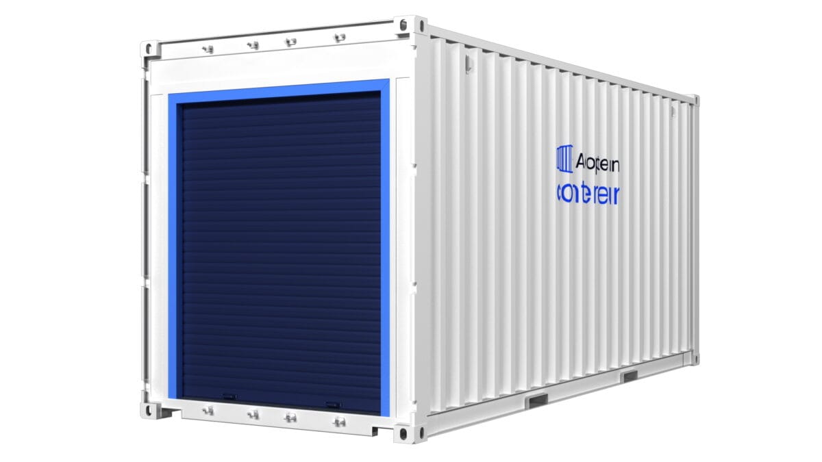 Local de stockage en container de 20 pieds avec porte rideau métallique simple – Image 2