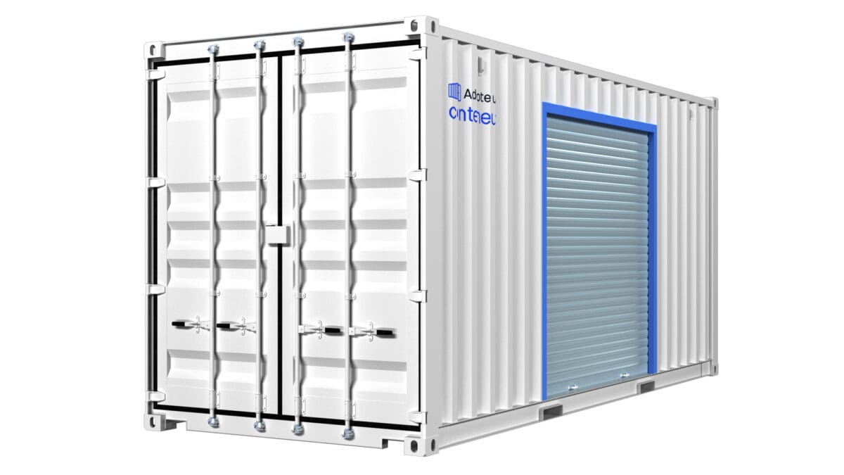 Local de stockage en container de 20 pieds avec porte rideau métallique simple – Image 5