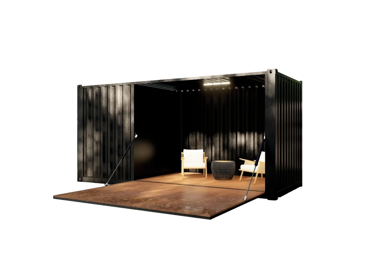 Pool-house-en-container-avec-terrasse-escamotable-et-local-ferme.webp Pool house en container avec terrasse escamotable et local fermé – Image 1