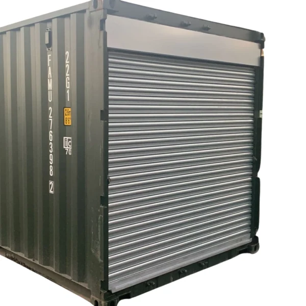 Rideau métallique pour extrémité de container hauteur standard