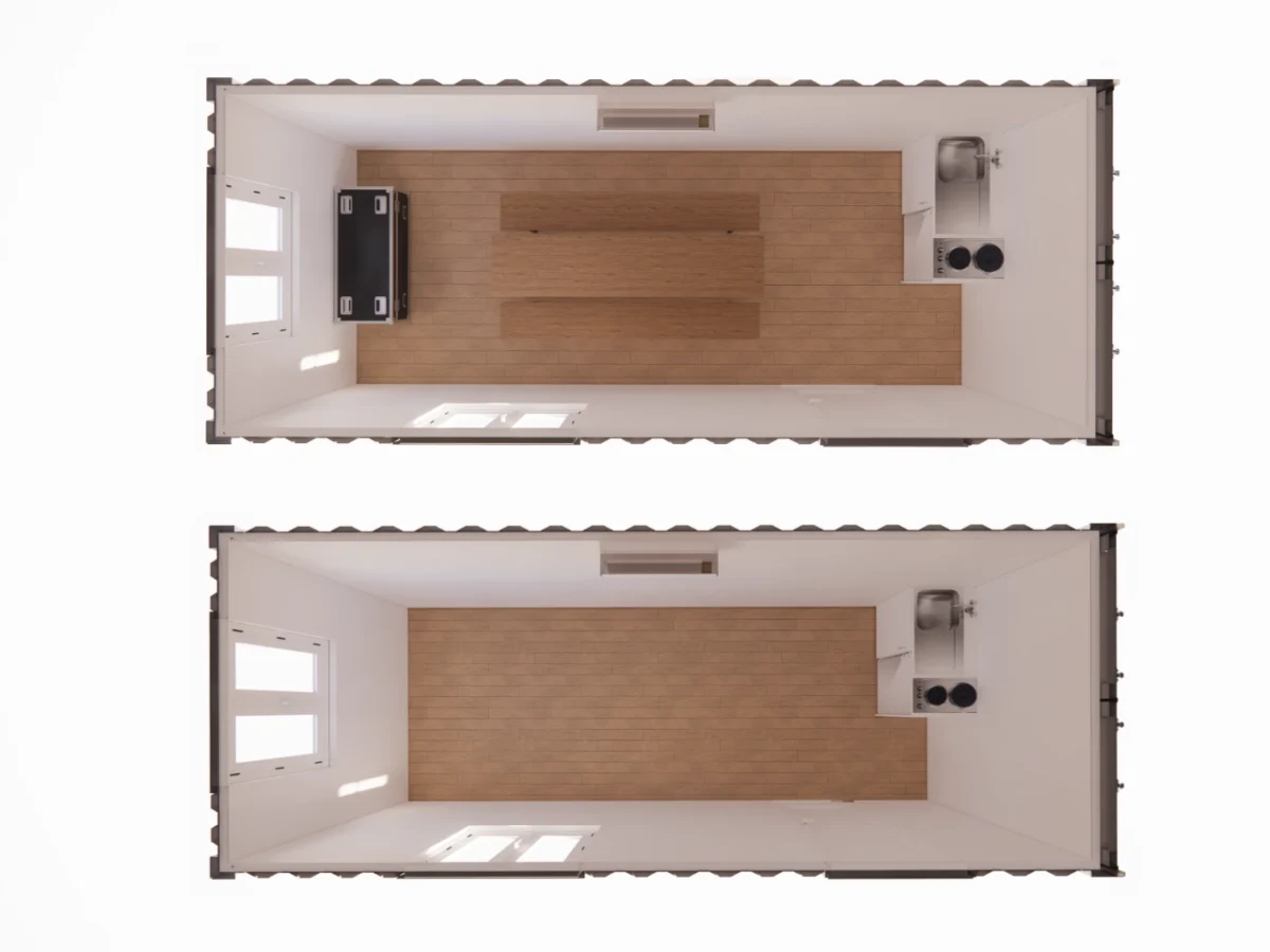 Salle de pause avec kitchenette 13 m² en container 20 pieds – Image 6