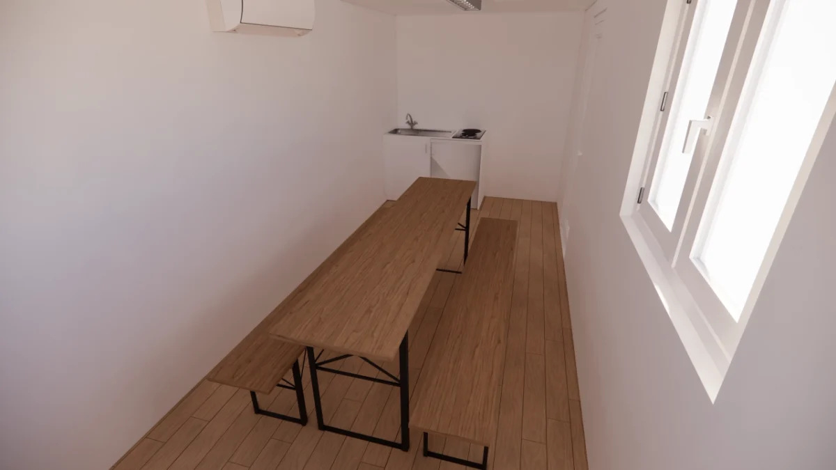 Salle de pause avec kitchenette 13 m² en container 20 pieds – Image 7
