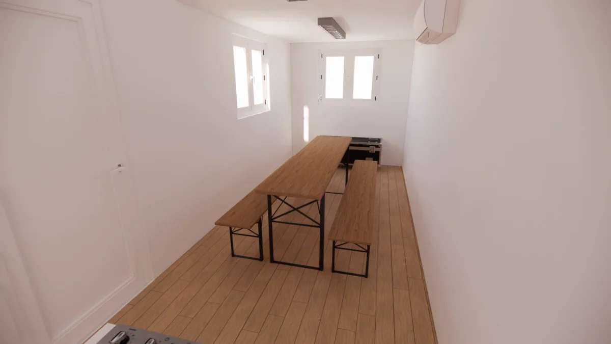 Salle de pause avec kitchenette 13 m² en container 20 pieds – Image 8