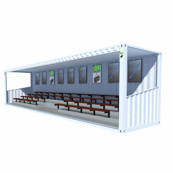 Tribunes 81 places dont 3 places PMR en container de 40 pieds