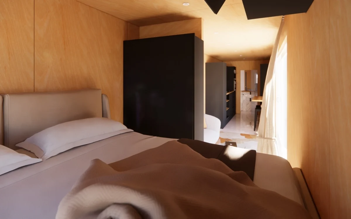 Studio container ECOLOGIA 40 pieds 23 m² habitables [1 chambre] avec bardage – Image 12