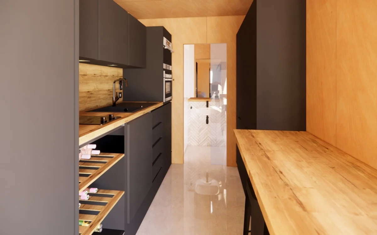 Studio container ECOLOGIA 40 pieds 23 m² habitables [1 chambre] avec bardage – Image 15