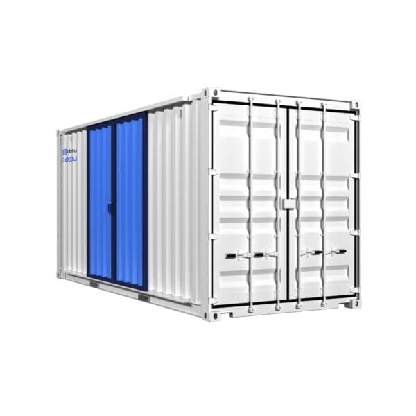 Local de stockage en container de 20 pieds avec porte coulissante