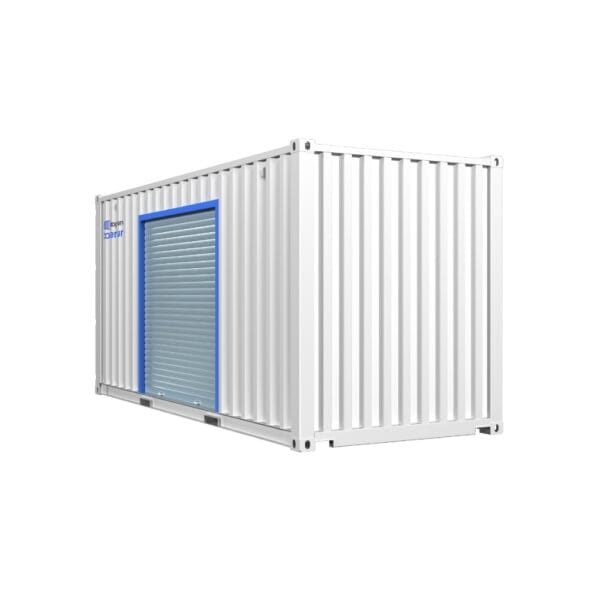 Local de stockage en container de 20 pieds avec porte rideau métallique simple