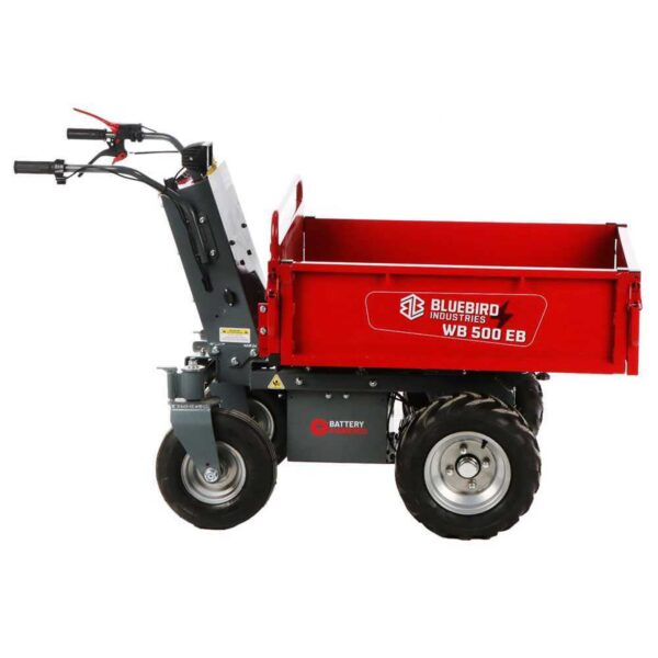 Blue-Bird-WB-500EB – Brouette à batterie-48 V 32 Ah – Benne-extensible