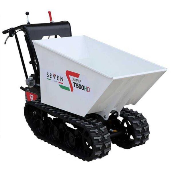 Brouette à cheniles Seven-Italy-T500HD GX – Caisson-dumper-hydraulique-charge-500-kg