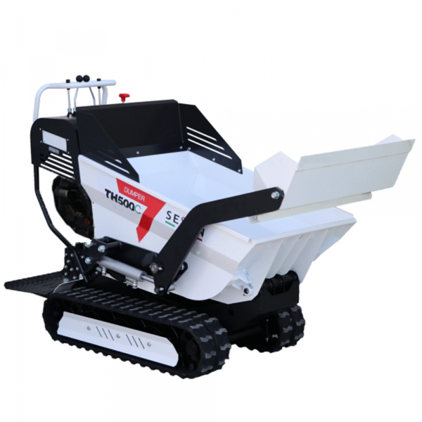 Brouette à chenilles-diesel-seven-italy-TH500C-KM178 E – Caisson-dumper-500-kg-avec-pelle