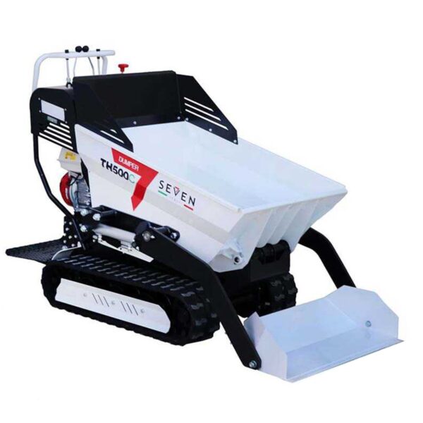 Brouette à chenilles-seven-italy-TH500C-GX-200-benne-dumper-hydraulique-500-kg-avec-pelle
