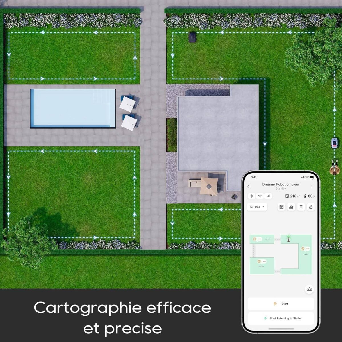 Tondeuse robot Dreame A1 Gris – Image 7